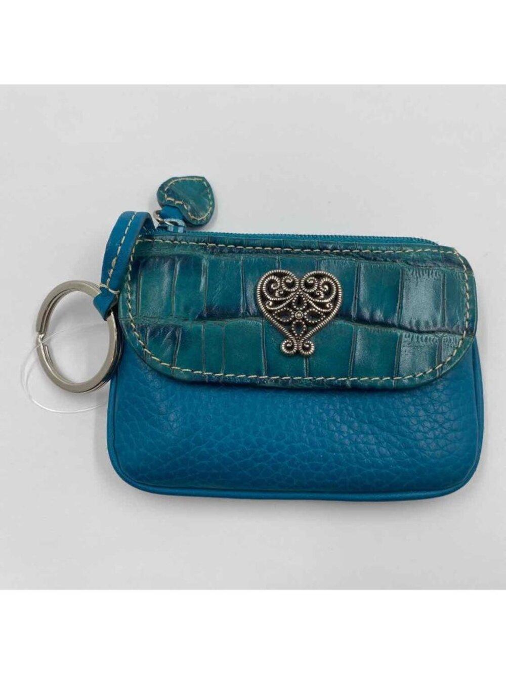 Brighton Women's Teal Blue Luxe embossed Wallet